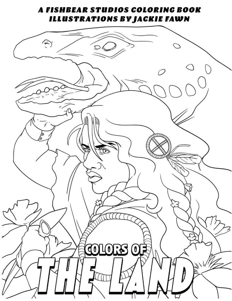A FISHBEAR STUDIOS COLORING BOOK ILLUSTRATIONS BY JACKIE FAWN